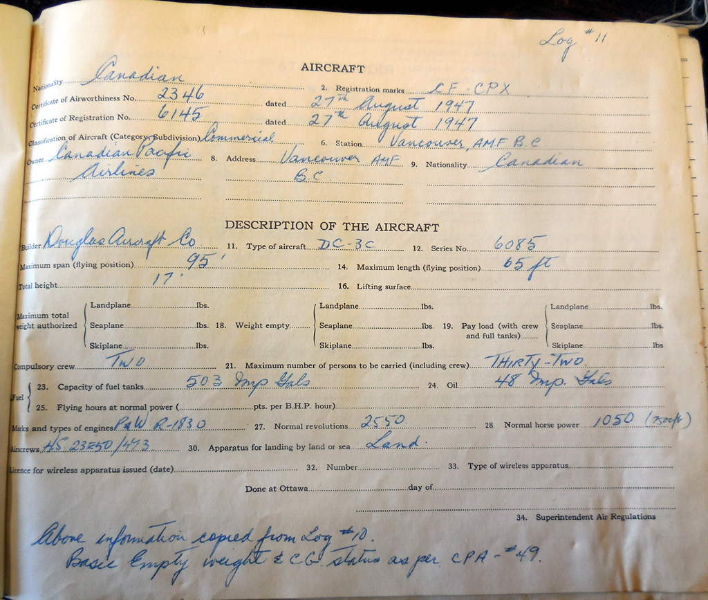 CF-CPX Log books