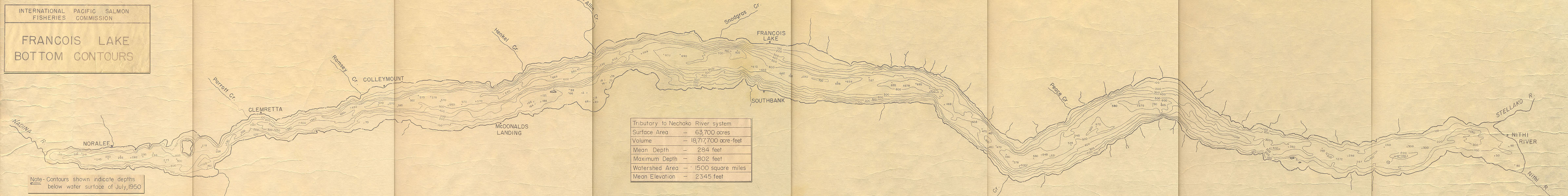 Francois Lake Depth Chart