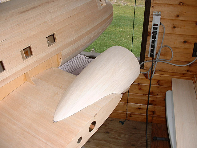 Sheeting in the nacelles.