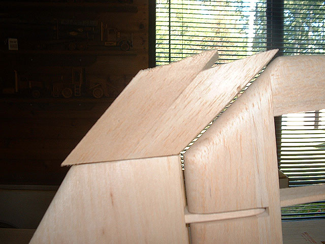 Creating the rounded top for the vertical stab.
